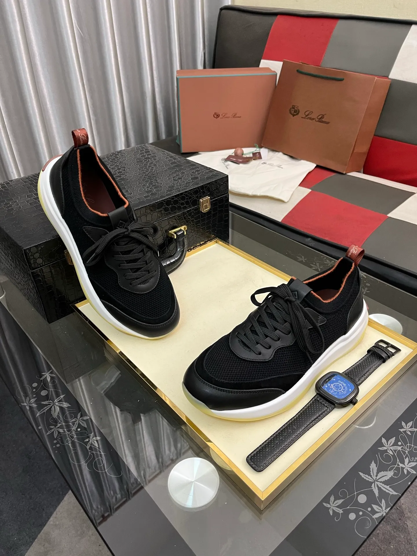 Men's men's shoes💰620⌚️⌚️Loro Piana - Loro Piana LP classic casual shoes, men's lace-up casual shoes and sneakers, high-quality lightweight and comfortable fabrics, suitable for outdoor leisure, the color is young and energetic, the upper is imported deerskin from Italy, it is great with sportswear or casual suits! Code number: 38-446️⃣Colors available